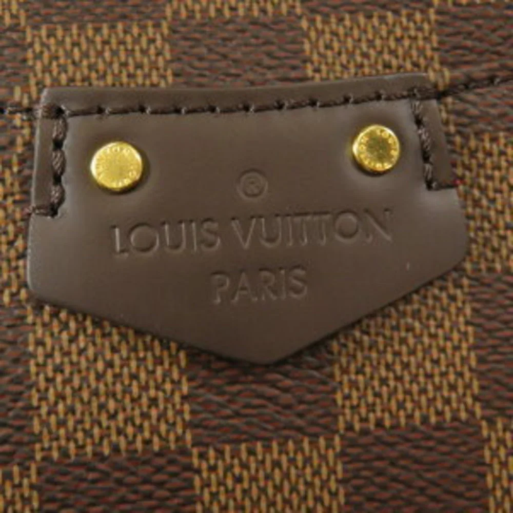 Louis Vuitton Brown Damier Crossbody Shoulder Bag with Red Strap Accents - Picture 13 of 16